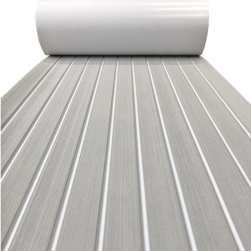Customizable EVA Foam Boat Decking Sheet Mat, Anti-Skid Faux Teak Yacht Marine Flooring Pad, Self-Adhesive Accessories