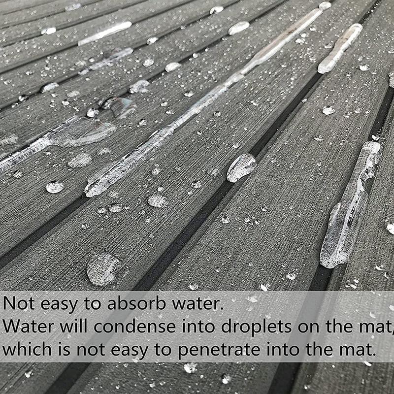 Customizable EVA Foam Boat Decking Sheet Mat, Anti-Skid Faux Teak Yacht Marine Flooring Pad, Self-Adhesive Accessories