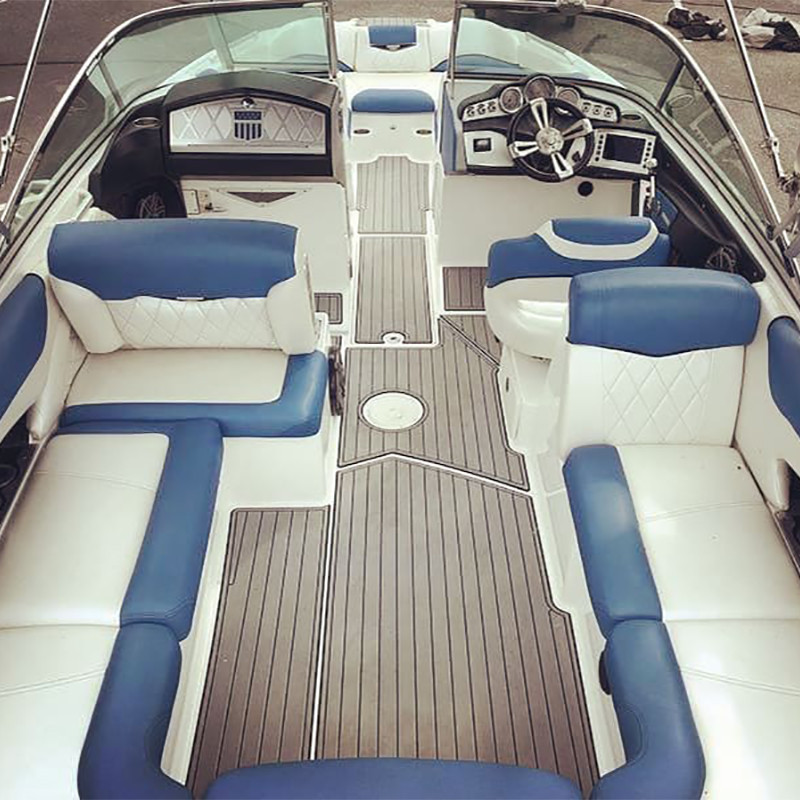 Customizable EVA Foam Boat Decking Sheet Mat, Anti-Skid Faux Teak Yacht Marine Flooring Pad, Self-Adhesive Accessories