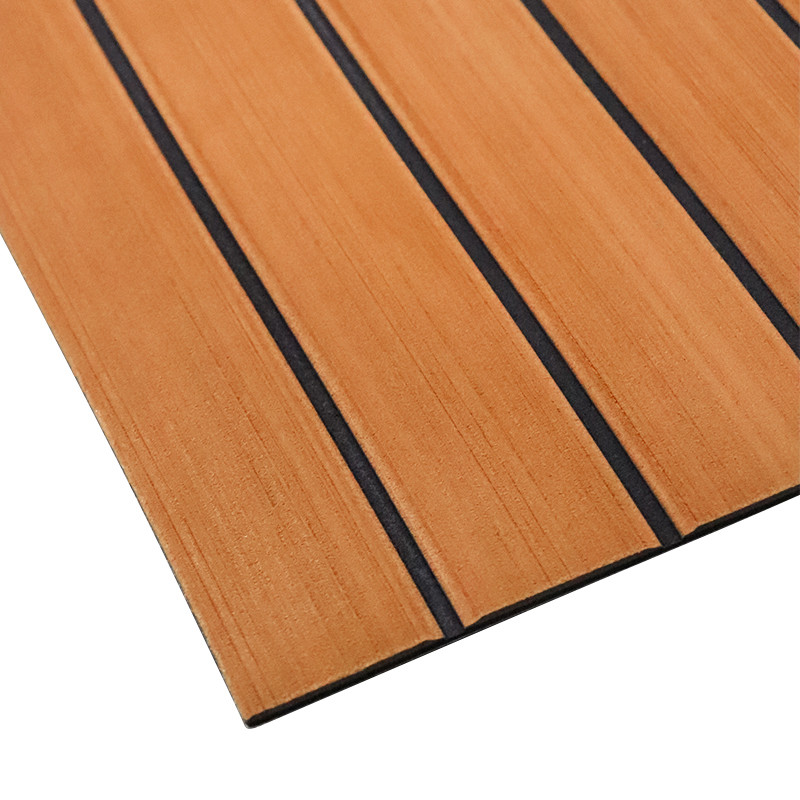 Customizable EVA Foam Boat Decking Sheet Mat, Anti-Skid Faux Teak Yacht Marine Flooring Pad, Self-Adhesive Accessories