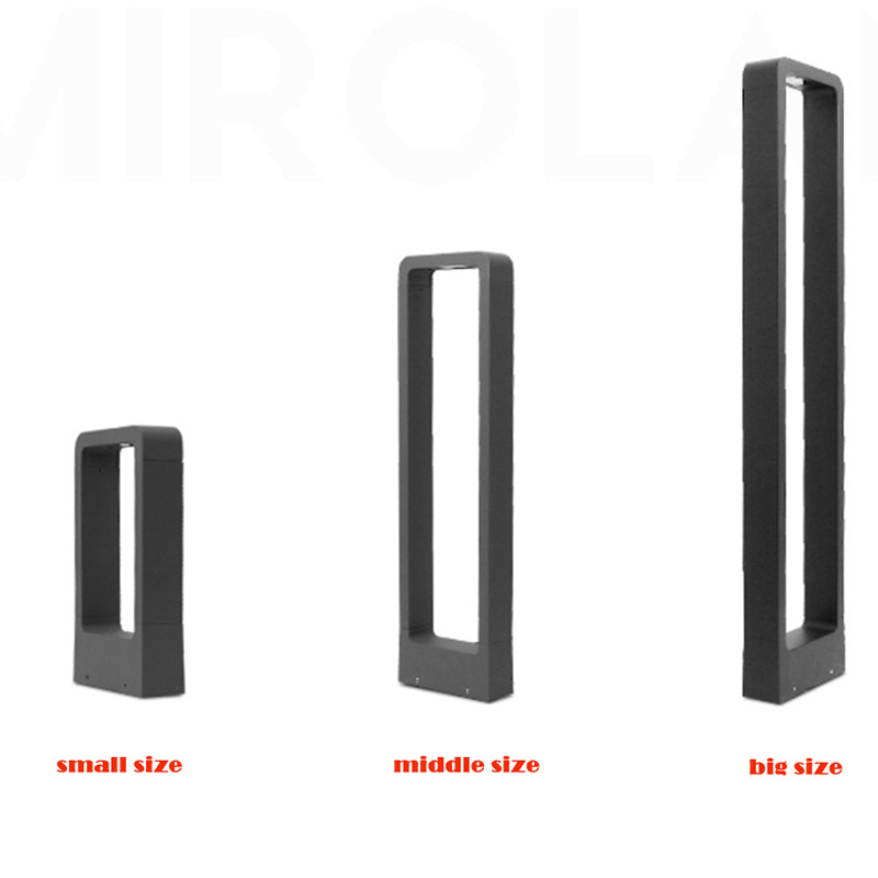 LED Garden Lights Lawn Lamp IP65 Waterproof 7W Modern Aluminum Pillar Light for Outdoor Courtyard & Villa Landscape