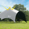 Garden Camping Black Coating Tarp Rainproof & UV Resistant Large Space Sunshade, Hexagonal Butterfly Sun Shelter