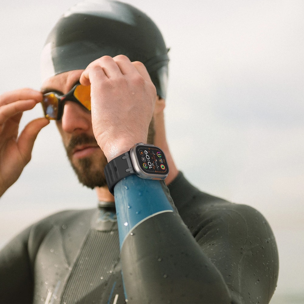 Sport Silicone Strap & Stainless Steel Bracelet for Apple Watch Ultra, Series