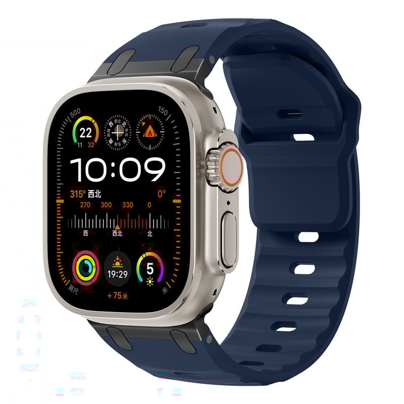 Sport Silicone Strap & Stainless Steel Bracelet for Apple Watch Ultra, Series