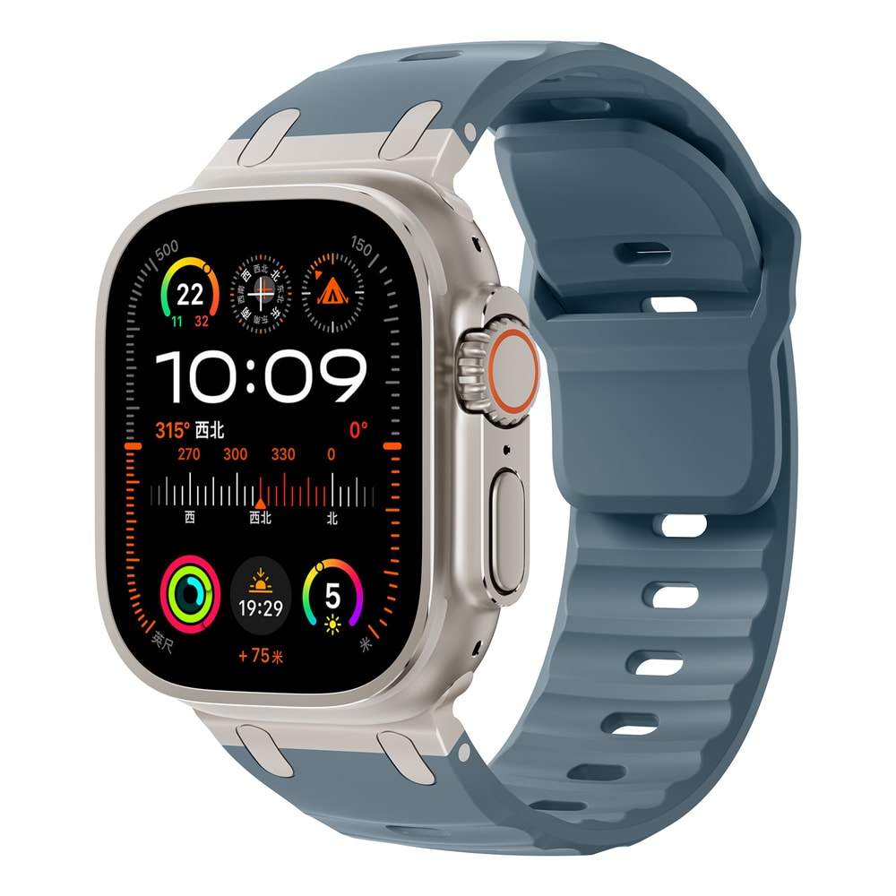 Sport Silicone Strap & Stainless Steel Bracelet for Apple Watch Ultra, Series