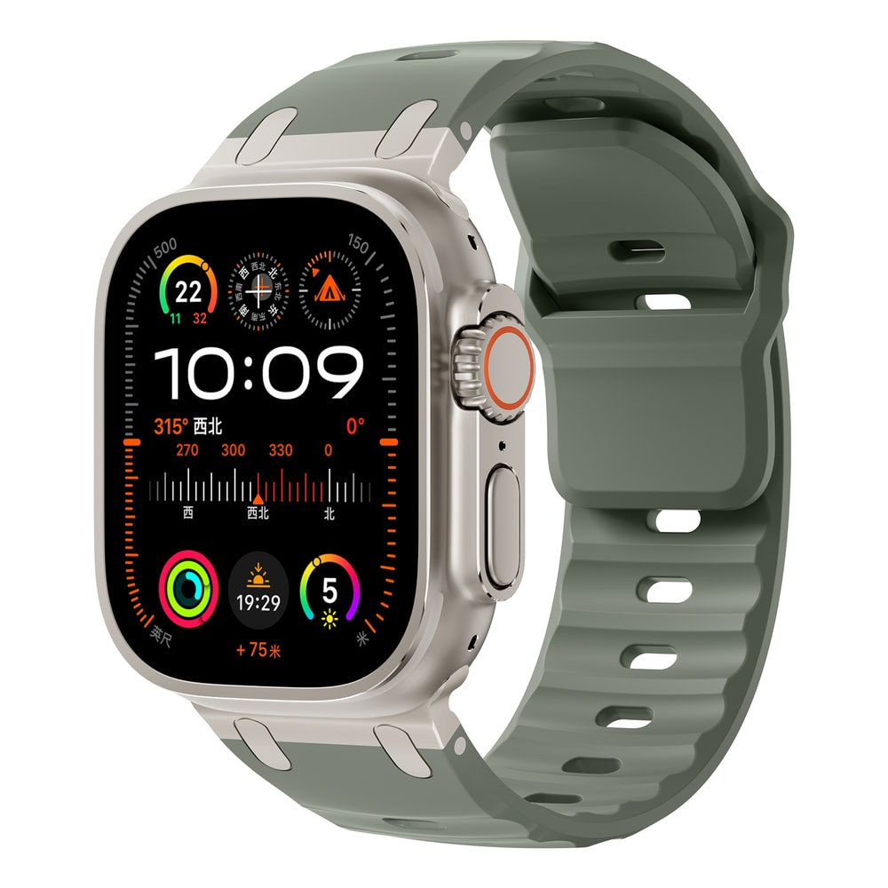 Sport Silicone Strap & Stainless Steel Bracelet for Apple Watch Ultra, Series