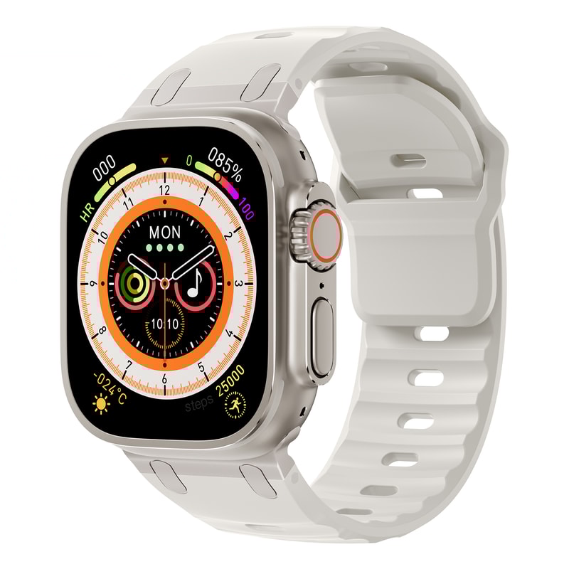 Sport Silicone Strap & Stainless Steel Bracelet for Apple Watch Ultra, Series