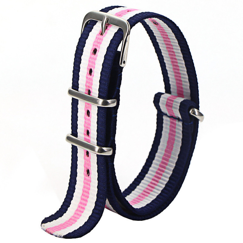 Waterproof Nylon Watch Strap, Sport Military Style Watch Band Replacement for Men Women Wristwatch Belt