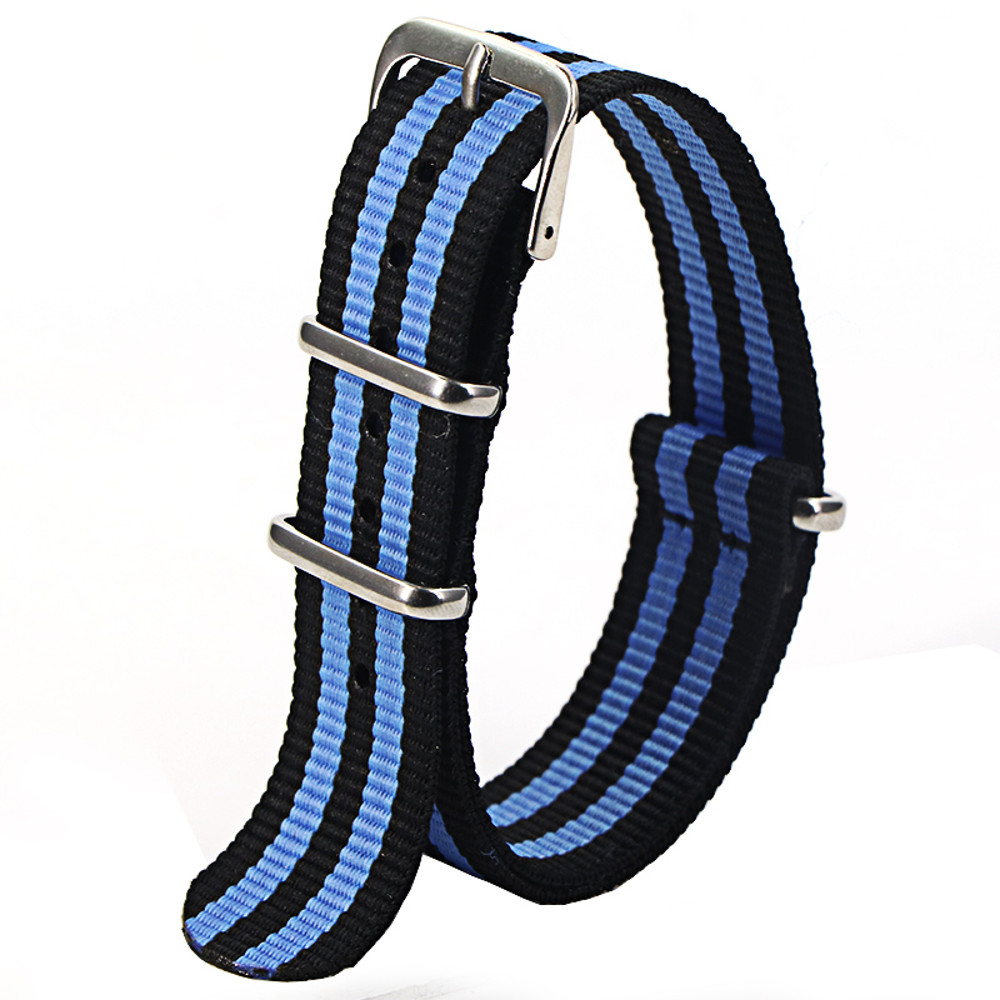 Waterproof Nylon Watch Strap, Sport Military Style Watch Band Replacement for Men Women Wristwatch Belt