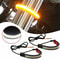 LED Motorcycle Turn Signal Light DRL Amber White Blinker Fork Ring Strip Flasher Indicator For Bik 0