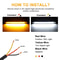 LED Motorcycle Turn Signal Light DRL Amber White Blinker Fork Ring Strip Flasher Indicator For Bik 3