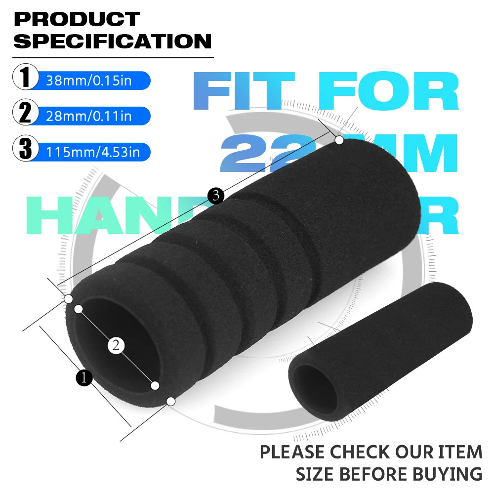 Motorcycle Foam Handlebar Grips Sponge Lever Covers for Dirt Bike Pit Bike Scooter Motocross Universal Fit