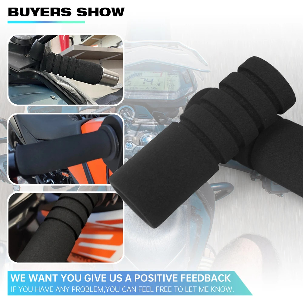 Motorcycle Foam Handlebar Grips Sponge Lever Covers for Dirt Bike Pit Bike Scooter Motocross Universal Fit