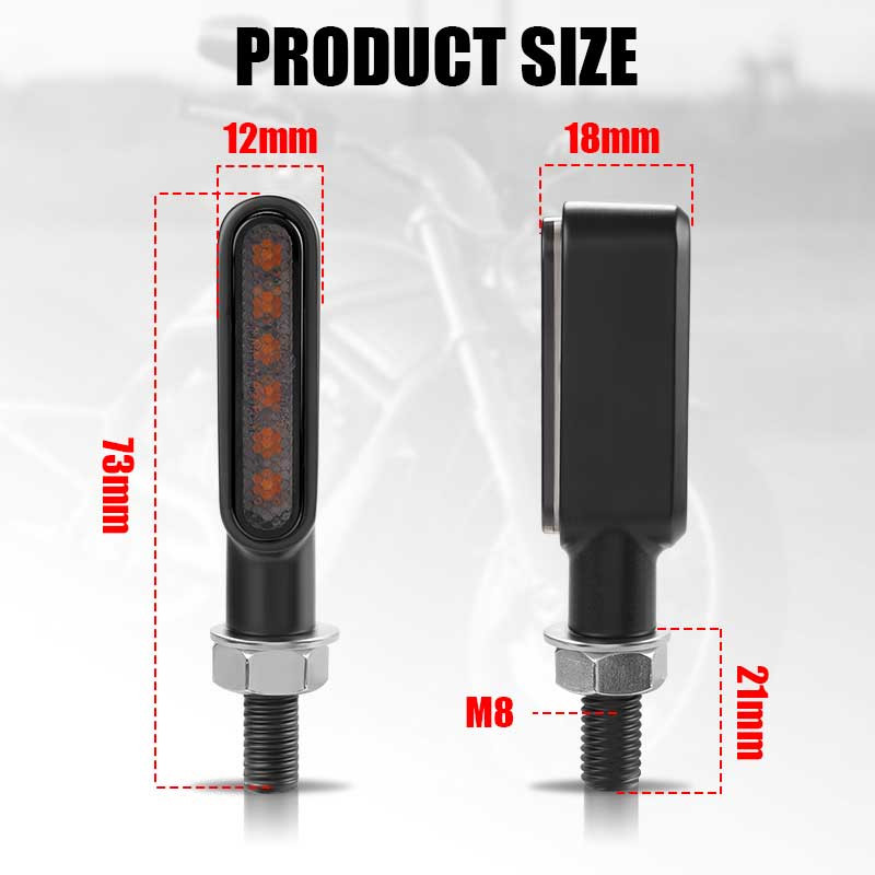 Mini LED Motorcycle Blinker Turn Signal Light Indicators Lamp For Honda Yamaha Kawasaki Cafe Racer  2