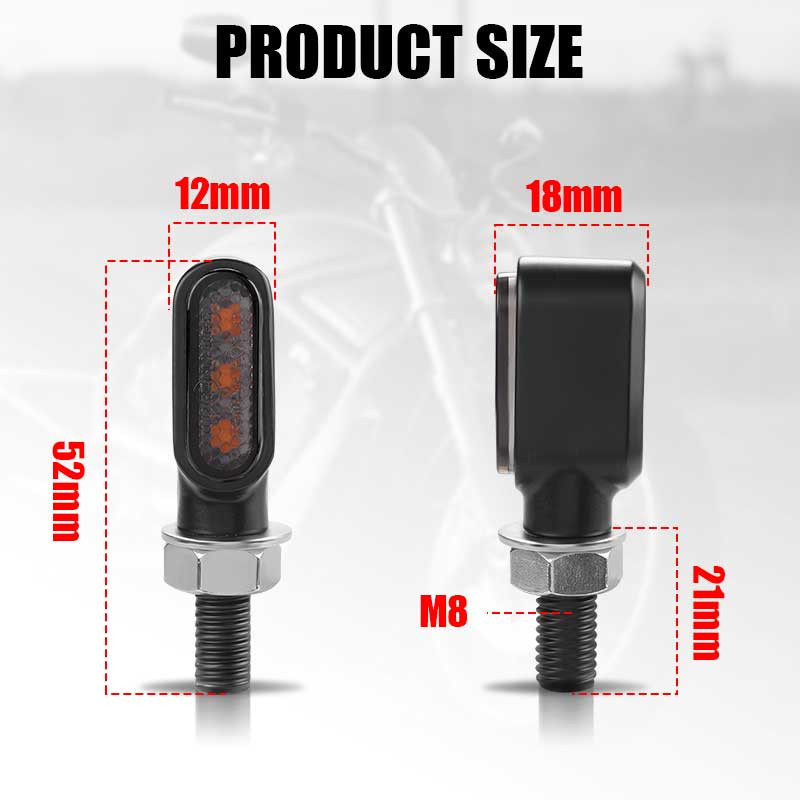 Mini LED Motorcycle Blinker Turn Signal Light Indicators Lamp For Honda Yamaha Kawasaki Cafe Racer  3