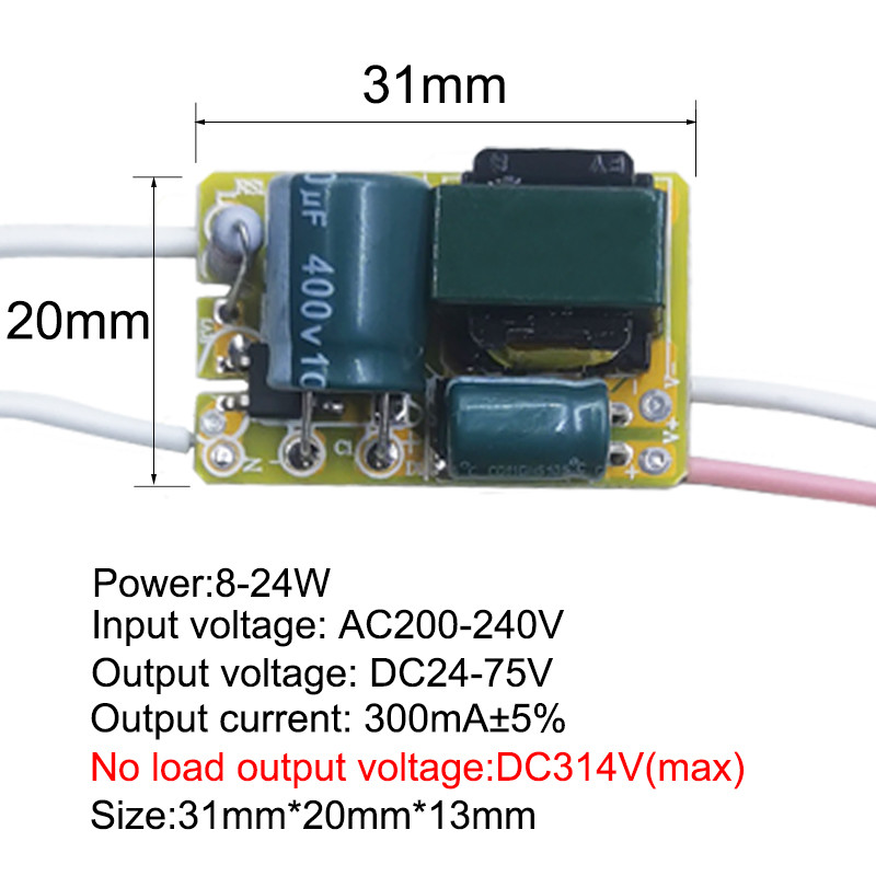 LED Driver Power Supply Adapter, Constant Current Transformer Unit for LED Bulbs, Strip