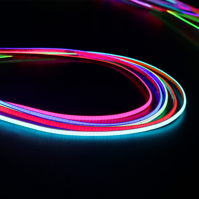 Ultra Thin Colorful COB LED Strip Light High Density Flexible Tape For Car Room Decor DIY Lighting 4