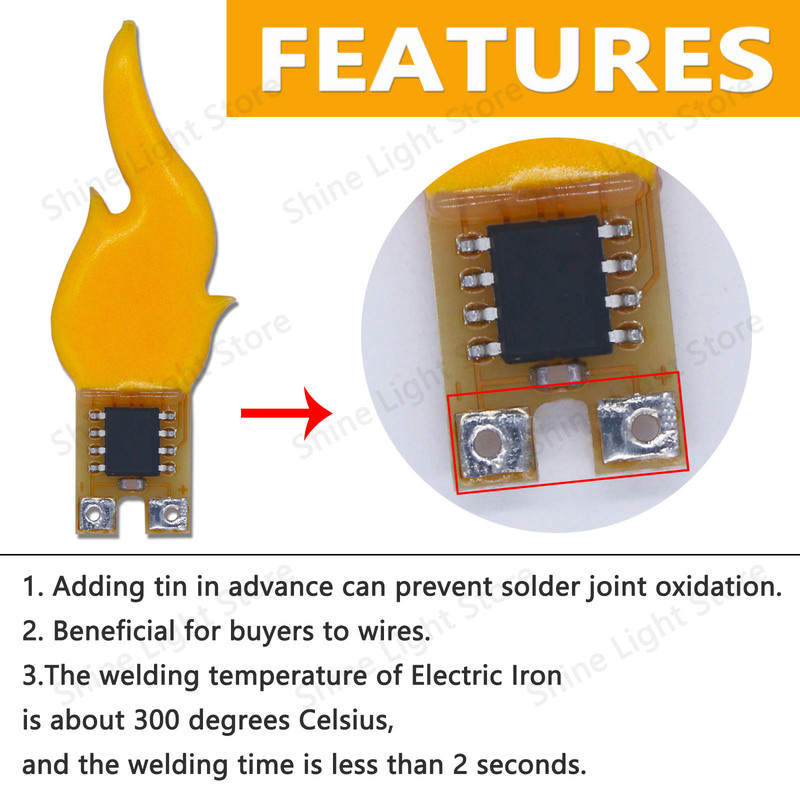 LED Flashing Candle Flame Lights COB Diodes for Birthday Party Decor, DIY Crafts, Wedding and Holiday Lighting Accessory