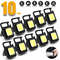 Mini Portable Keychain COB Lantern, USB Rechargeable LED Camping Flashlight with Pocket Clip, Multifunctional Work Light