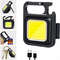 Mini Portable Keychain COB Lantern, USB Rechargeable LED Camping Flashlight with Pocket Clip, Multifunctional Work Light