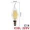 Vintage LED Retro Edison Bulb, Glass Filament Lamp C35 Decorative Lighting