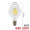 Vintage LED Retro Edison Bulb, Glass Filament Lamp C35 Decorative Lighting