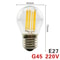 Vintage LED Retro Edison Bulb, Glass Filament Lamp C35 Decorative Lighting