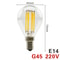 Vintage LED Retro Edison Bulb, Glass Filament Lamp C35 Decorative Lighting