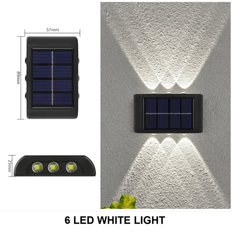 Ultra Durable Solar Wall Lamp Outdoor Waterproof Solar Powered Light Up And Down Illuminate Home Ga 7
