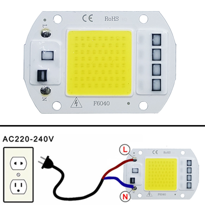 High Power LED Chip COB Lamp, DIY Smart IC Flood Light Bulb | Outdoor Lamp Bead No Driver Required