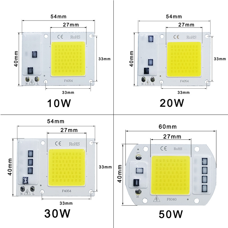 High Power LED Chip COB Lamp, DIY Smart IC Flood Light Bulb | Outdoor Lamp Bead No Driver Required