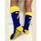 Breathable Yellow Kids Soccer Socks Blue Boys Girls Football Sports Socks for Men Outdoor Running Short Fast Drying