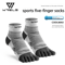 Coolmax Sports Socks Five Toe High Performance Athletic Running Socks Breathable ShockProof Comfy K 6
