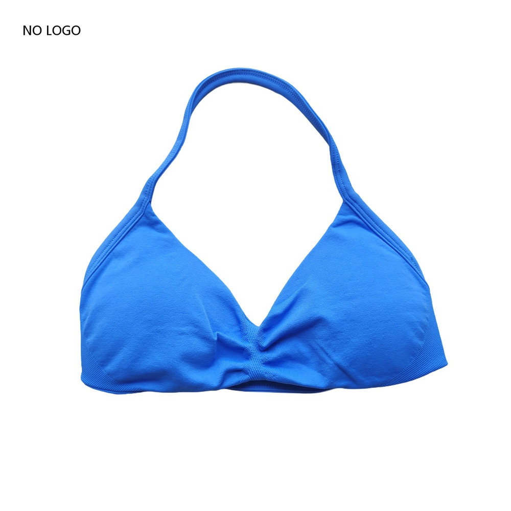 Strappy Backless Yoga Sports Bra for Women, Halter Workout Gym Bra with Removable Cups, Comfortable Activewear Gym Top