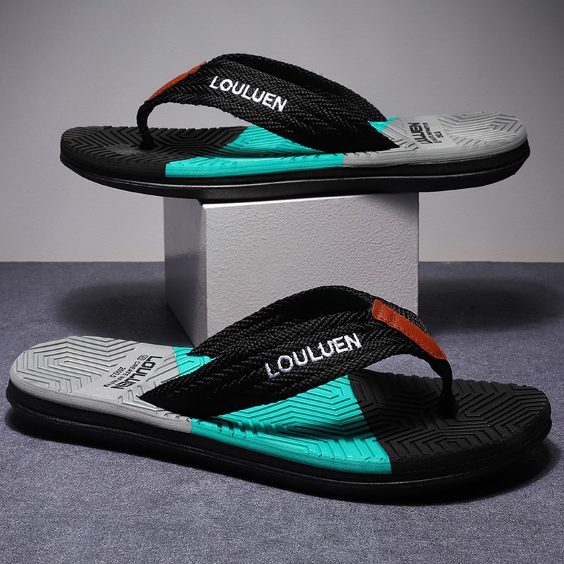 High Quality Hot Sale Men Flip Flops Summer Fashion Breathable Casual Beach Slippers for Outdoor & Comfortable Walking
