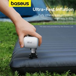 wireless air compressor, mini air inflator pump for air mattresses, inflatable beds, swim ring deflate for storage bag