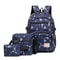 Fashion Backpack 3 Piece Set, Durable Nylon School Bookbag with Shoulder Bag & Pencil Case for Teen Girls & Boys