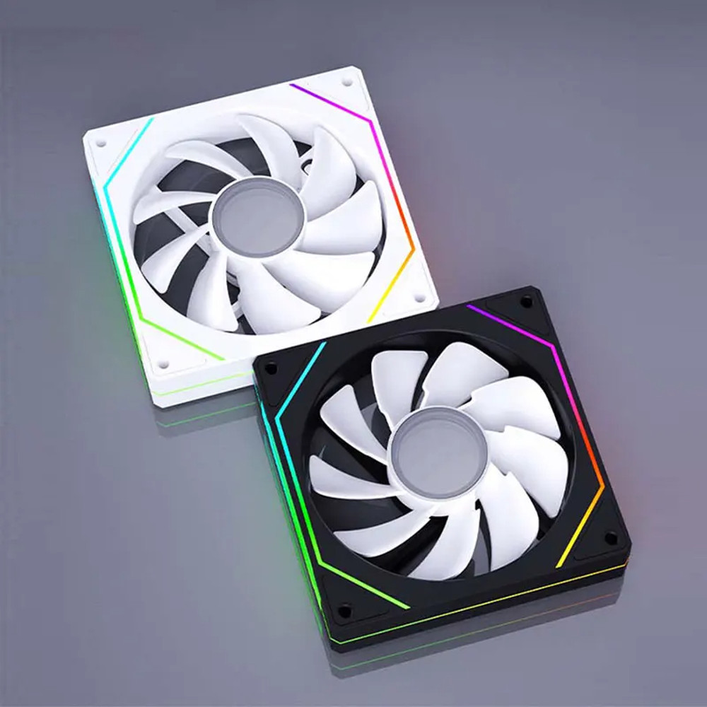 ARGB Chassis Fan 4 Pin PWM Quiet 120mm PC Case Fan 12V 6001500RPM High Air Volume 3
