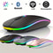 Rechargeable RGB Wireless Mouse Dual Mode Bluetooth & Ergonomic Silent Click for Laptop iPad Mac PC Phone TV