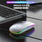Rechargeable RGB Wireless Mouse Dual Mode Bluetooth & Ergonomic Silent Click for Laptop iPad Mac PC Phone TV