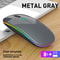 Rechargeable RGB Wireless Mouse Dual Mode Bluetooth & Ergonomic Silent Click for Laptop iPad Mac PC Phone TV
