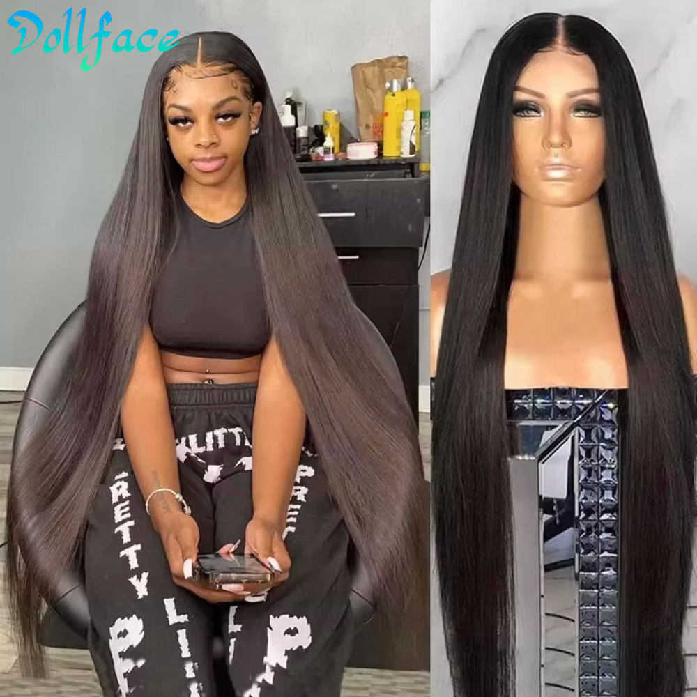 Brazilian Straight HD Lace Front Wig, Pre Plucked Human Hair Frontal Wigs for Women, Affordable High-Quality Natural