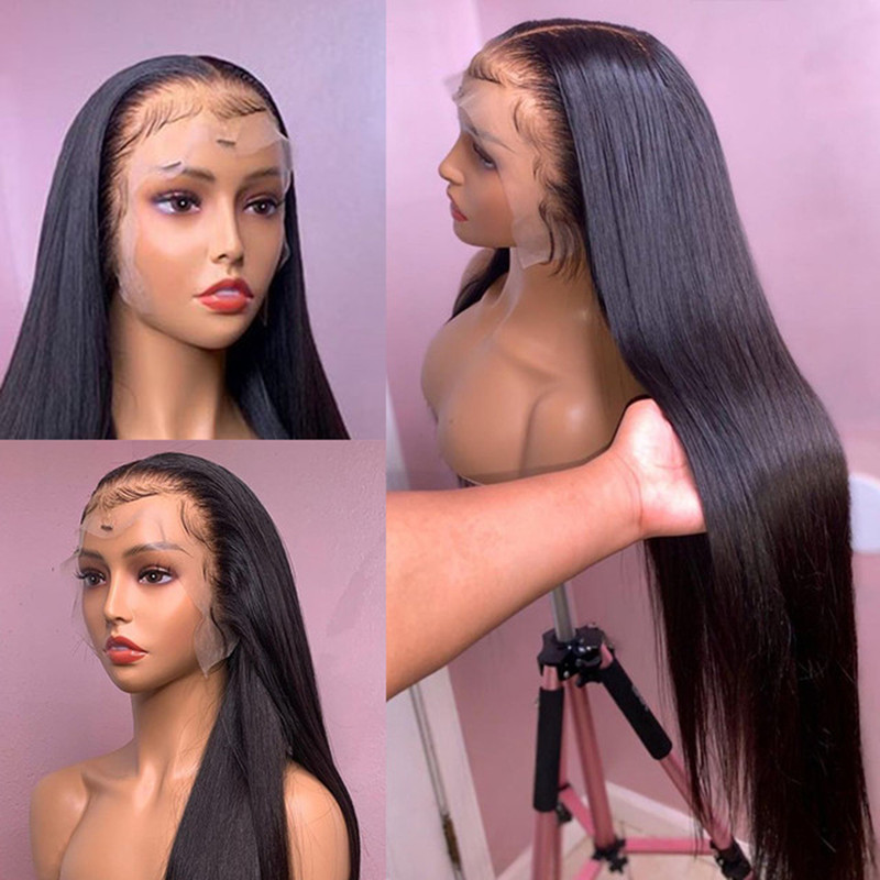 Brazilian Straight HD Lace Front Wig, Pre Plucked Human Hair Frontal Wigs for Women, Affordable High-Quality Natural