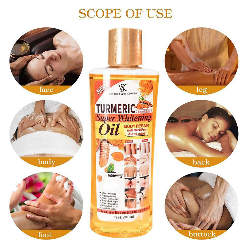 Turmeric Essential Oil For Body  Face Moisturizing Massage Oil For Aromatherapy Skin Brightening Sm 5