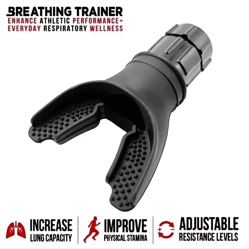 Breathing Exercise for Lungs Portable Breath Fitness Exerciser Device with Adjustable Resistances for Endurance Workout