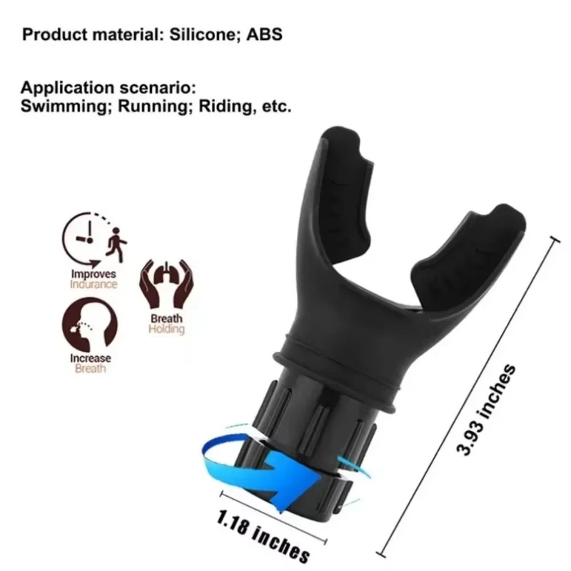 Breathing Exercise for Lungs Portable Breath Fitness Exerciser Device with Adjustable Resistances for Endurance Workout