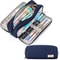 Large Pencil Case Storage Organizer, 3 Compartment Student Pouch, Double Side Opened School Supplies Gift