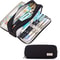 Large Pencil Case Storage Organizer, 3 Compartment Student Pouch, Double Side Opened School Supplies Gift