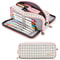 Large Pencil Case Storage Organizer, 3 Compartment Student Pouch, Double Side Opened School Supplies Gift