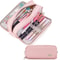 Large Pencil Case Storage Organizer, 3 Compartment Student Pouch, Double Side Opened School Supplies Gift